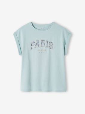 T-shirt à message motifs fleurs fille - vertbaudet enfant Fille-T-shirt à message motifs fleurs fille