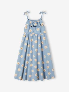 Strappy Midi-Length Dress for Girls  - vertbaudet enfant