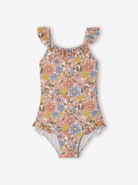 Girls-Floral Swimsuit for Girls