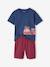 Lot pyjama + pyjashort garçon pompiers bleu océan - vertbaudet enfant 