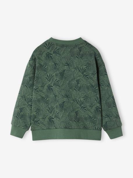 Sweatshirt with Scribbles for Boys green+grey blue - vertbaudet enfant 