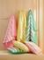 Parure housse de couette et taie d'oreiller avec coton recyclé TRANSAT rayé rose+rayé vert - vertbaudet enfant 