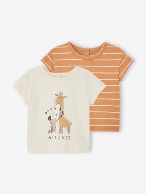 Pack of 2 Basic T-Shirts for Babies  - vertbaudet enfant