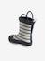 Bottes de pluie bébé détails ludiques rayé marine+vert imprimé - vertbaudet enfant 