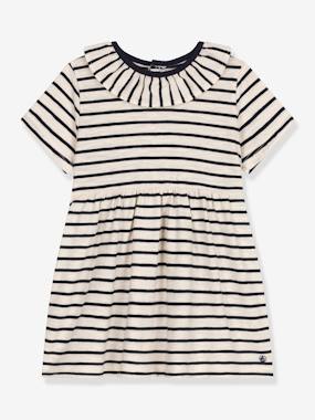 -Striped Dress for Babies by PETIT BATEAU