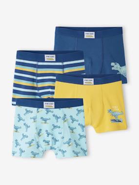 Pack of 4 "Dino Surf" Stretch Boxers in Organic Cotton for Boys  - vertbaudet enfant