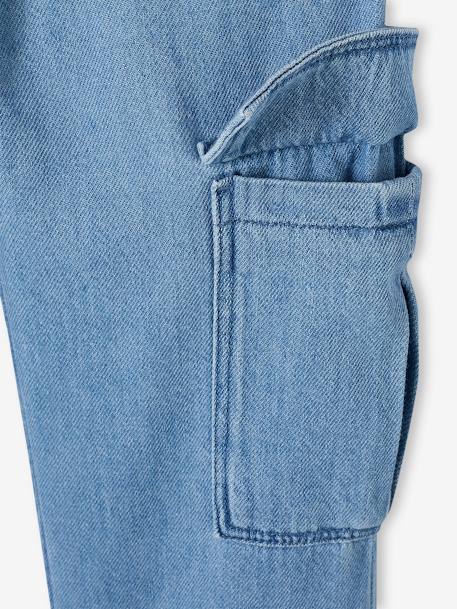 Cargo Jeans Loose Fit, Pull-Ons, for Girls stone - vertbaudet enfant 