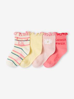 Girls-Pack of 4 Pairs of Socks for Girls