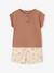 Combo: Grandad-Style T-Shirt + Shorts for Babies mocha - vertbaudet enfant 