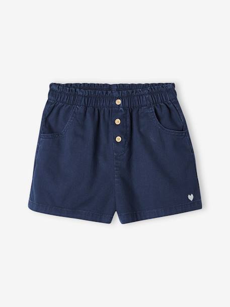 Colourful Shorts, Easy to Put On, for Girls blush+navy blue+pastel yellow - vertbaudet enfant 