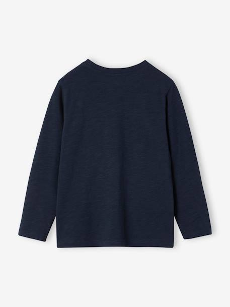 T-shirt garçon unis manches longues personnalisable anthracite+BLEU+jaune+marine+vert grisé+vert sapin - vertbaudet enfant 