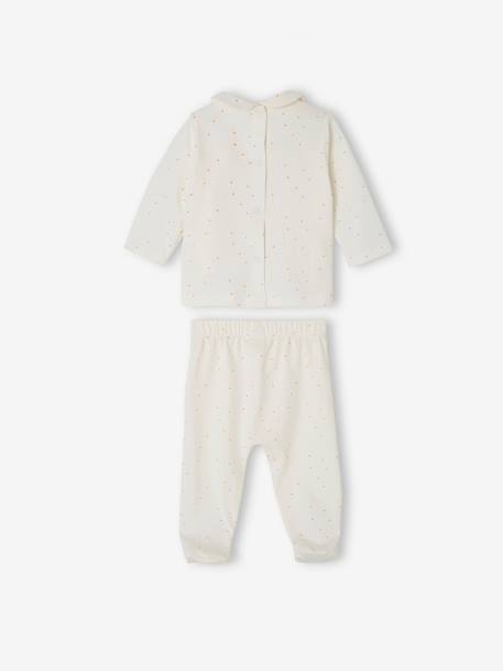 Pack of 2 Pyjamas in Jersey Knit for Babies ecru - vertbaudet enfant 