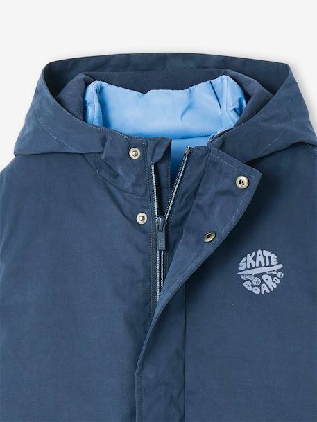 3-in-1 Parka with Detachable Bodywarmer, Midseason, for Boys navy blue+sage green - vertbaudet enfant 