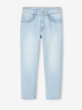 WIDE Hip, Straight Leg MorphologiK Jeans for Girls  - vertbaudet enfant