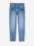 Jean fille droit MorphologiK tour de hanches Fin bleu foncé+denim bleached+stone - vertbaudet enfant 