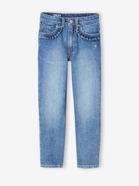 NARROW Hip, Straight Leg MorphologiK Jeans for Girls  - vertbaudet enfant