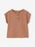 Combo: Grandad-Style T-Shirt + Shorts for Babies mocha - vertbaudet enfant 