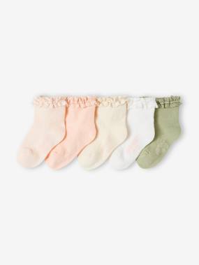 -Pack of 5 Pairs of Socks for Baby Girls