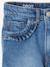 Jean fille droit MorphologiK tour de hanches Fin bleu foncé+denim bleached+stone - vertbaudet enfant 