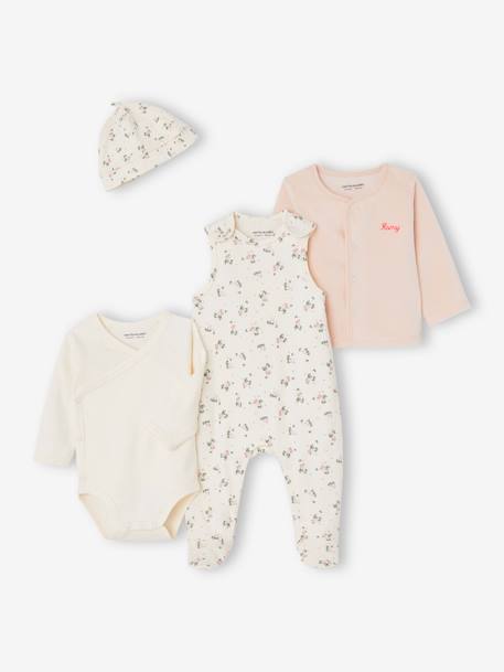 Set of 4 Items for Newborns pale pink+sky blue - vertbaudet enfant 