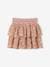 Smocked Skirt with Ruffle, for Girls rosy apricot - vertbaudet enfant 