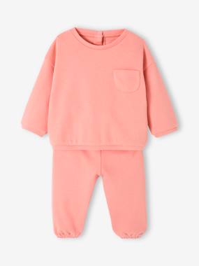 Sweatshirt & Harem-Style Trousers Fleece Combo for Babies  - vertbaudet enfant