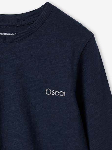T-shirt garçon unis manches longues personnalisable anthracite+BLEU+jaune+marine+vert grisé+vert sapin - vertbaudet enfant 