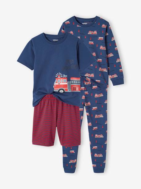 Firefighters Pyjamas + Short Pyjamas for Boys ocean blue - vertbaudet enfant 