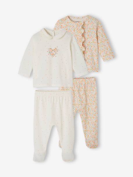 Lot de 2 pyjamas bébé 2 pièces en jersey écru - vertbaudet enfant 