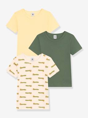 Boys-Pack of 3 Short Sleeve T-Shirts by PETIT BATEAU