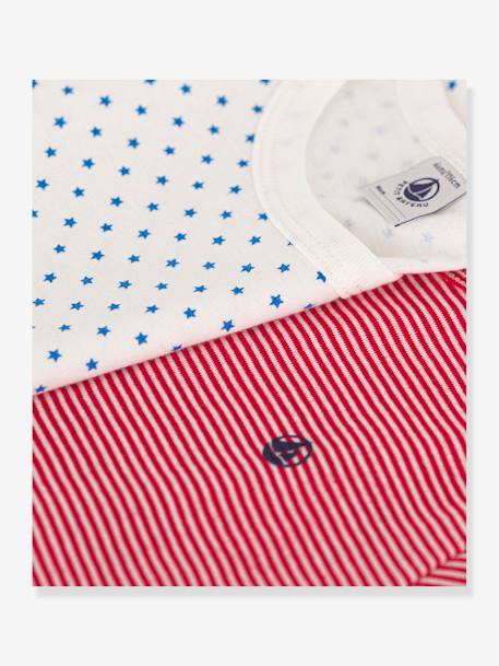 Pack of 2 Short Pyjamas for Boys by PETIT BATEAU striped red - vertbaudet enfant 