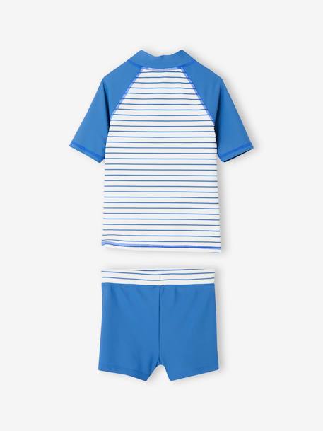 UV Protection Swim T-Shirt + Shorts for Boys azure - vertbaudet enfant 