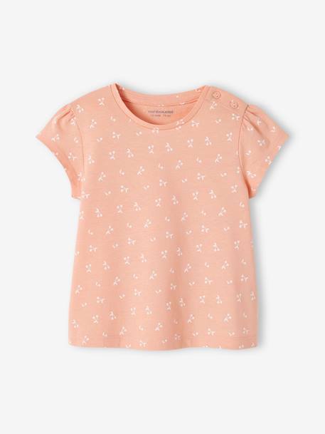 Lot de 2 T-shirts basics bébé manches courtes rose+vieux rose - vertbaudet enfant 
