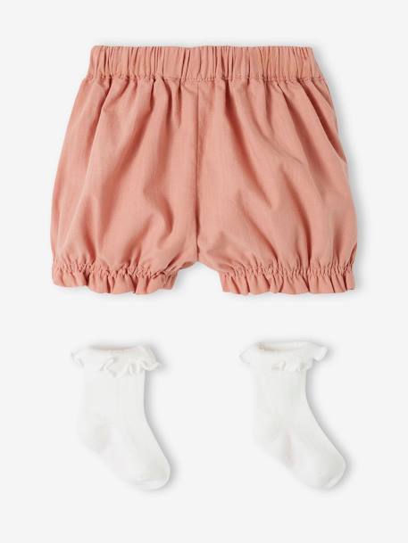 Bloomers & Socks Set for Newborn Babies rose - vertbaudet enfant 
