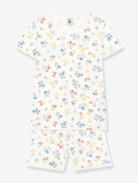Short Pyjamas for Girls by PETIT BATEAU printed white - vertbaudet enfant 