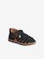 Closed Leather Sandals with Buckle for Babies brown+navy blue - vertbaudet enfant 
