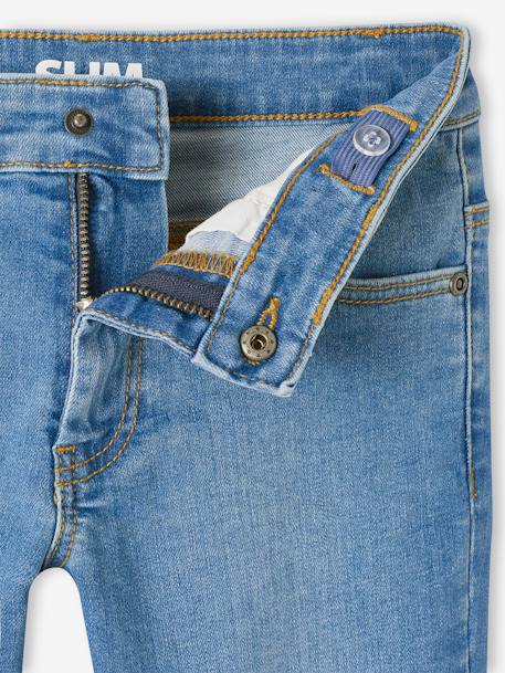 Slim morphological jeans for boy size large Dark Blue+Dark Grey+Denim Blue+denim grey+double stone - vertbaudet enfant 