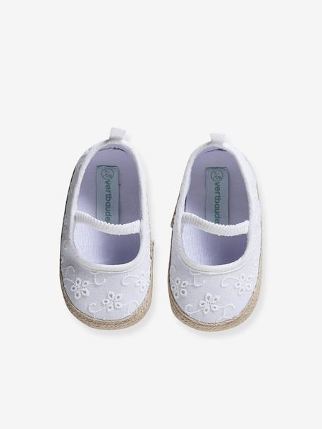Chaussons souples élastiqués bébé blanc - vertbaudet enfant 