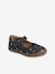 Leather Ballerina Pumps for Children, Designed for Autonomy printed blue - vertbaudet enfant 