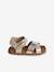 Pair of Open Leather Sandals for Children, Designed for Autonomy gold - vertbaudet enfant 