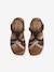 Hook-and-Loop Leather Sandals for Children set blue - vertbaudet enfant 