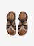 Leather Sandals with Hook-&-Loop Fastening for Toddlers set blue+white - vertbaudet enfant 