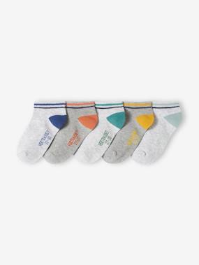 Pack of 5 Pairs of BASICS Quarter Socks for Boys  - vertbaudet enfant