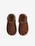 Sandales bébé cuir à scratchs fermées acajou+marine+or+rose - vertbaudet enfant 