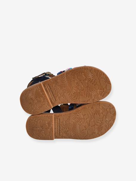 Leather Sandals for Children, Designed for Autonomy set blue - vertbaudet enfant 