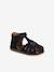 Sandales bébé cuir à scratchs fermées acajou+marine+or+rose - vertbaudet enfant 