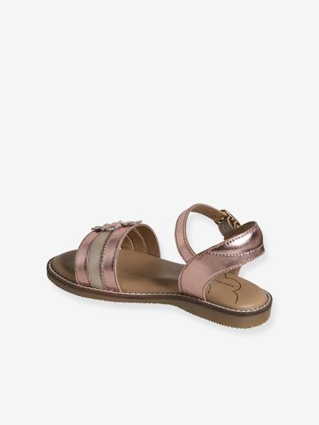 Leather Sandals for Children, Designed for Autonomy ochre - vertbaudet enfant 