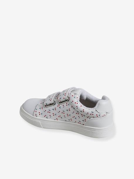 Trainers with Hook-and-Loop Straps for Girls printed white - vertbaudet enfant 
