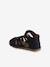 Sandales bébé cuir à scratchs fermées acajou+marine+or+rose - vertbaudet enfant 
