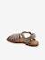 Sandales enfant cuir fisherman argent+or - vertbaudet enfant 